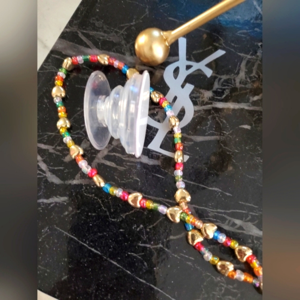 Colorful phone strap and popsocket (new)